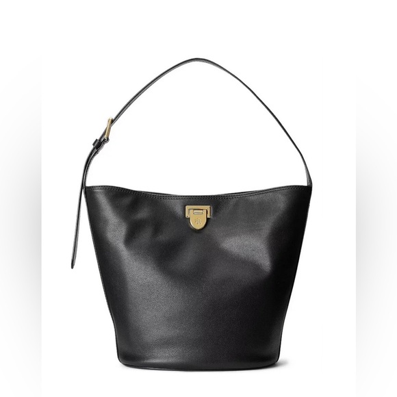 Ralph Lauren Leather Medium Harlow Bucket Bag - Picture 2 of 8
